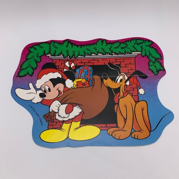 7 PCs. Vtg. Retro THE WALT DISNEY COMPANY Christmas Decoration Cardboard Cutouts - Picture 4 of 9